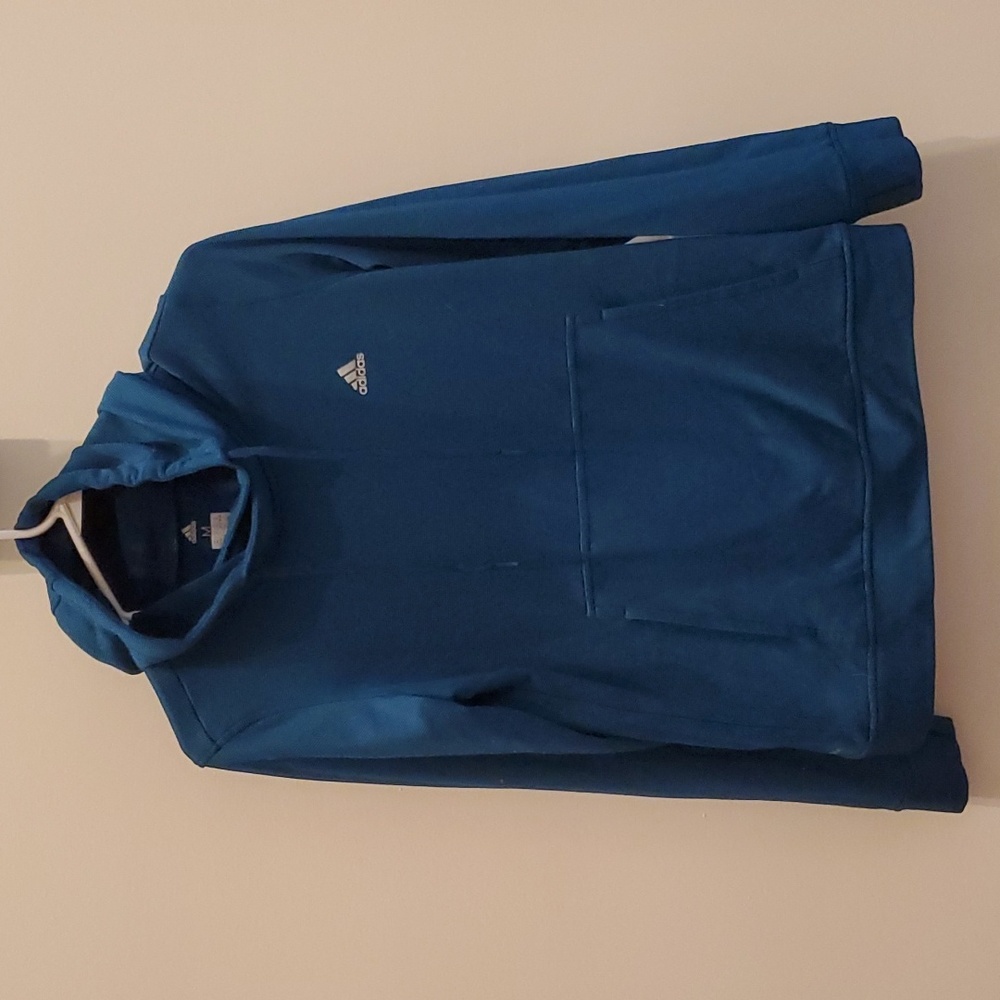 Adidas cowel neck Hoodie, blue size medium